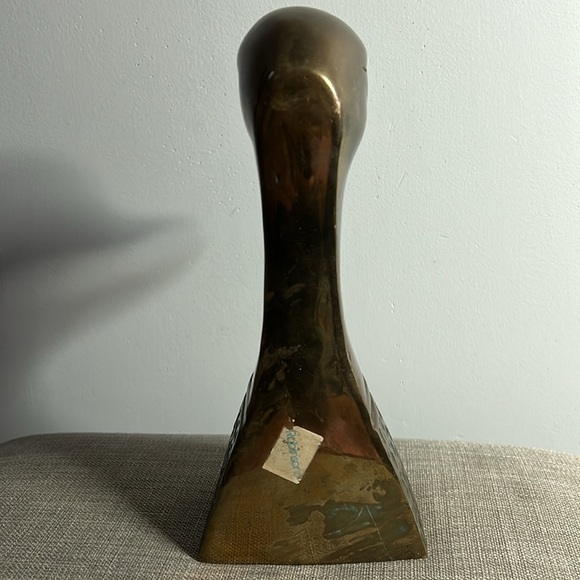 Vintage (1) Tall Brass Duck Head Bookend - Picture 4 of 10
